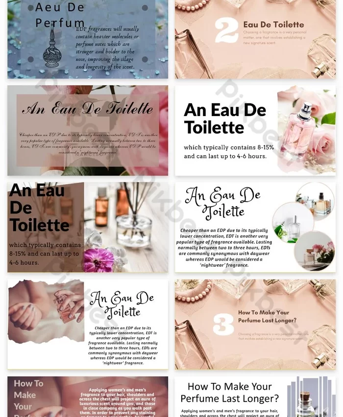 Mẫu PPT chủ đề nước hoa
