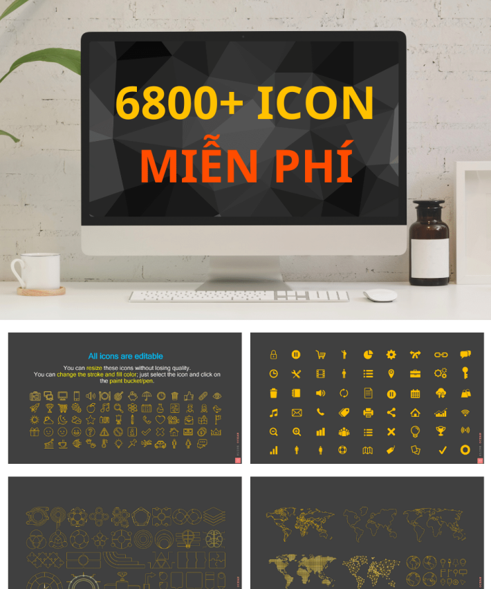 6800+ Icon Mẫu PowerPoint Miễn Phí